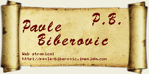Pavle Biberović vizit kartica
